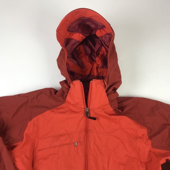 L L Bean Womens Windbreaker Jacket Orange Nylon M - Picture 8 of 8